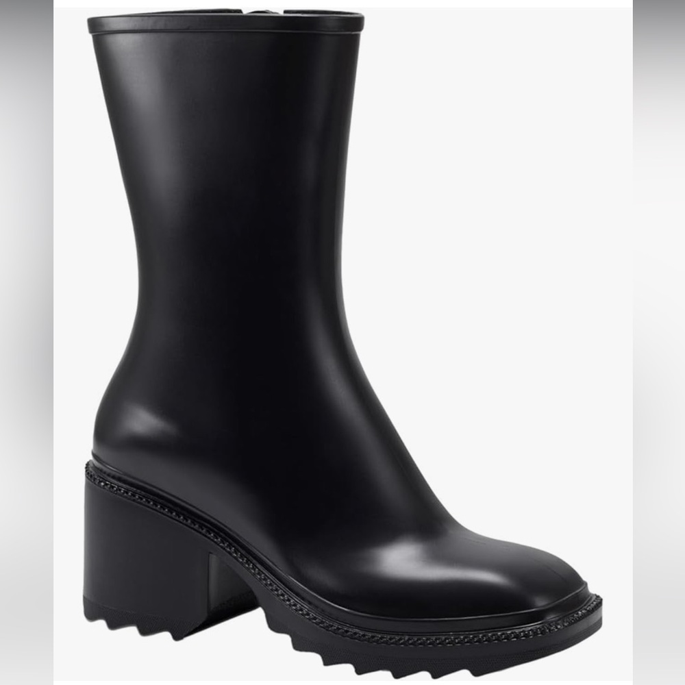 New in Box- INC Womens Everett Zipper Outdoor Rain Boots, Sz 8
